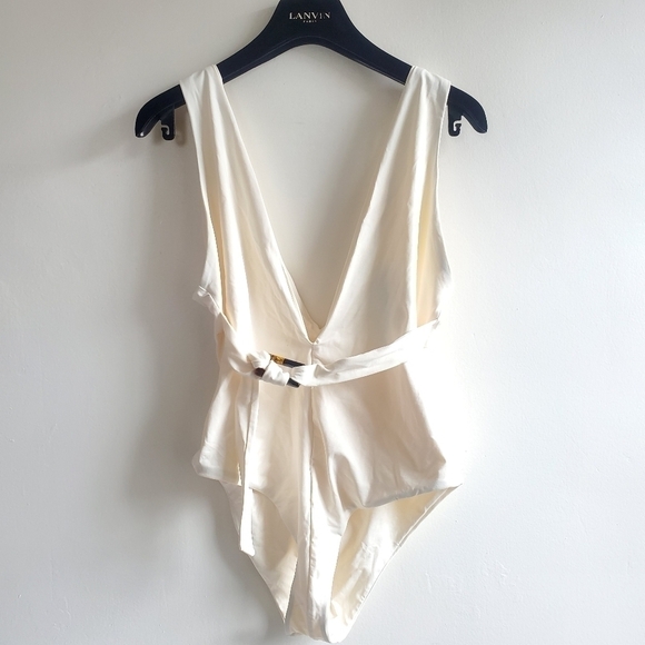 New Tavik Cindy Plunge Neck Bone One-Piece Swimsuit NWT Size Large - Picture 9 of 13